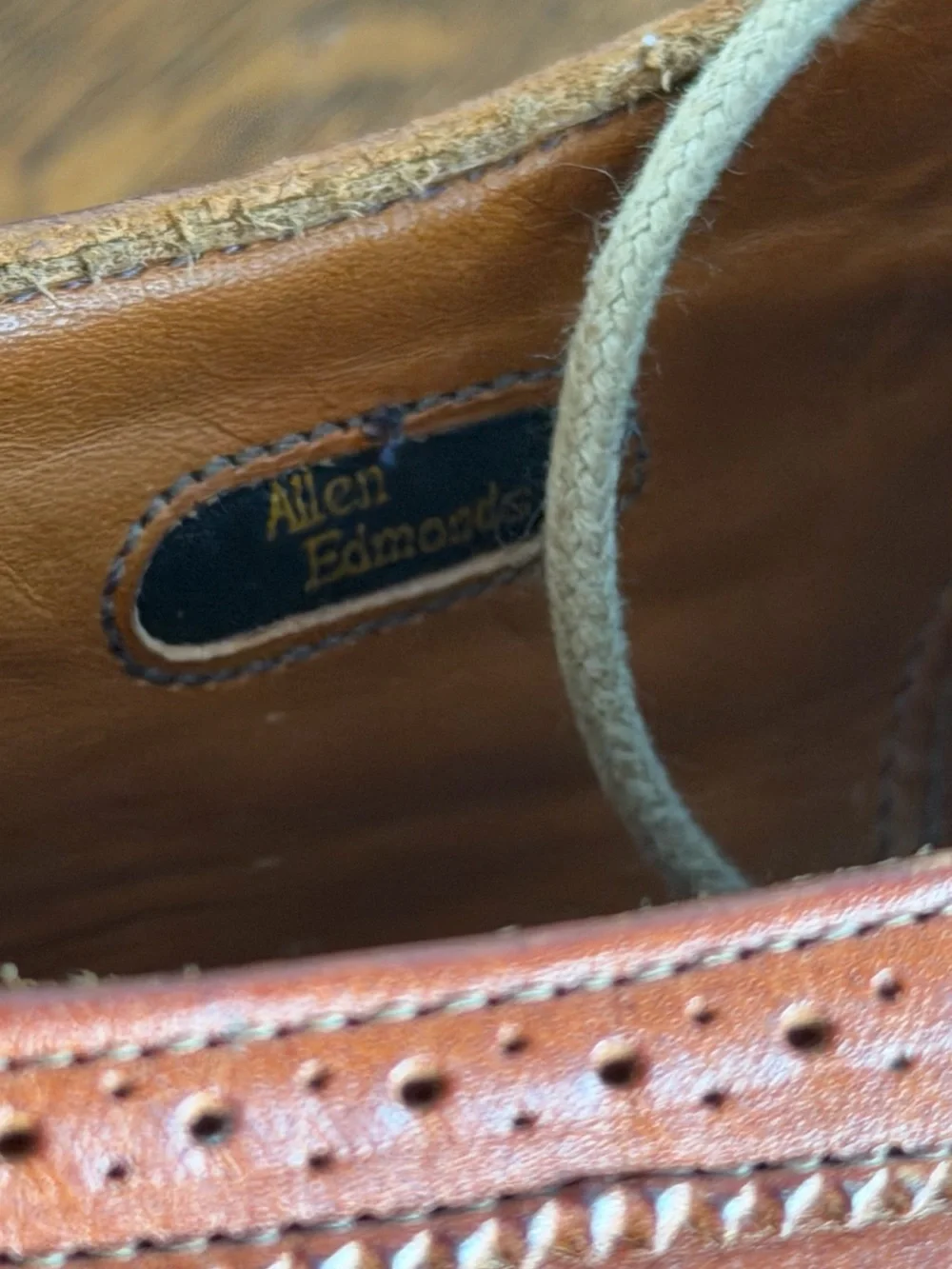 Allen Edmonds McTavish 4035 Brown Leather Wingtip Oxford Men’s 12 D Made in USA